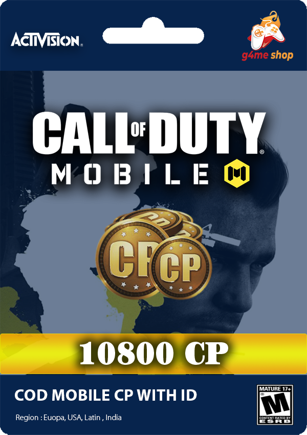 Buy COD Mobile 10800 CP with ID G4ME SHOP TopUp Games